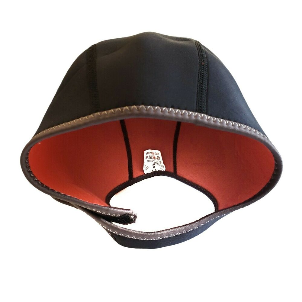 UNBRANDED scuba diving black neoprene dive beanie hood cap Size S